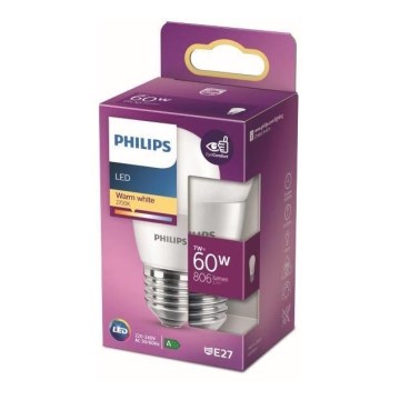 LED Bulb Philips P48 E27/7W/230V 2700K