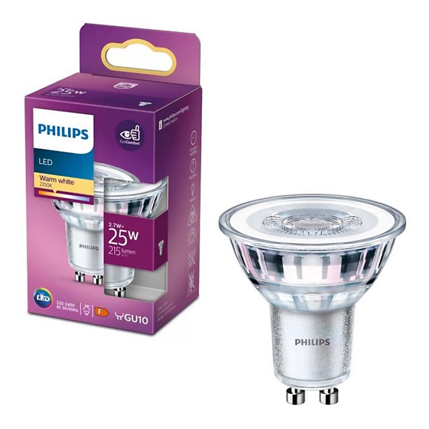LED Bulb Philips PAR16 GU10/2,7W/230V 2700K