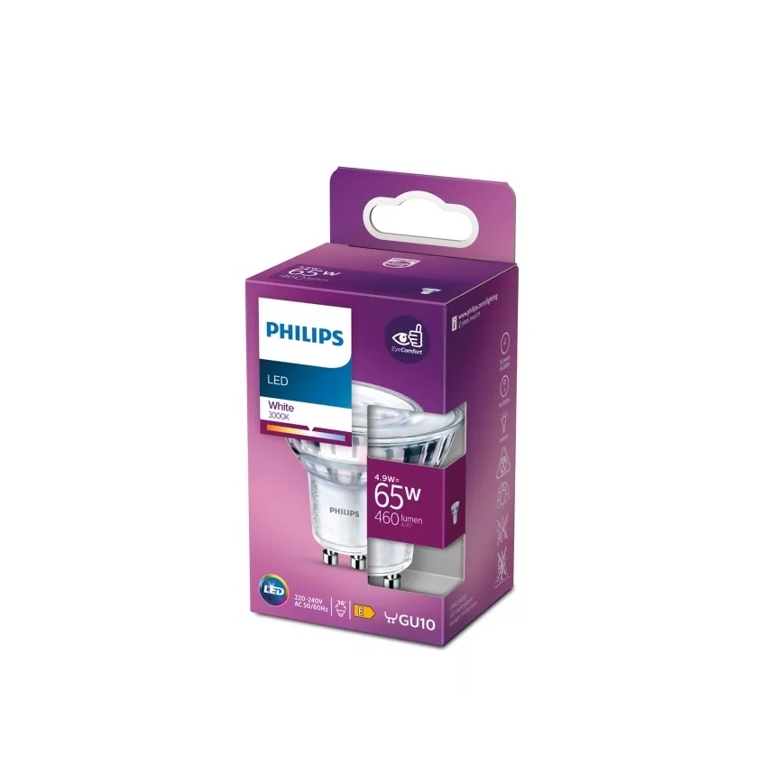LED Bulb Philips PAR16 GU10/4,9W/230V 3000K