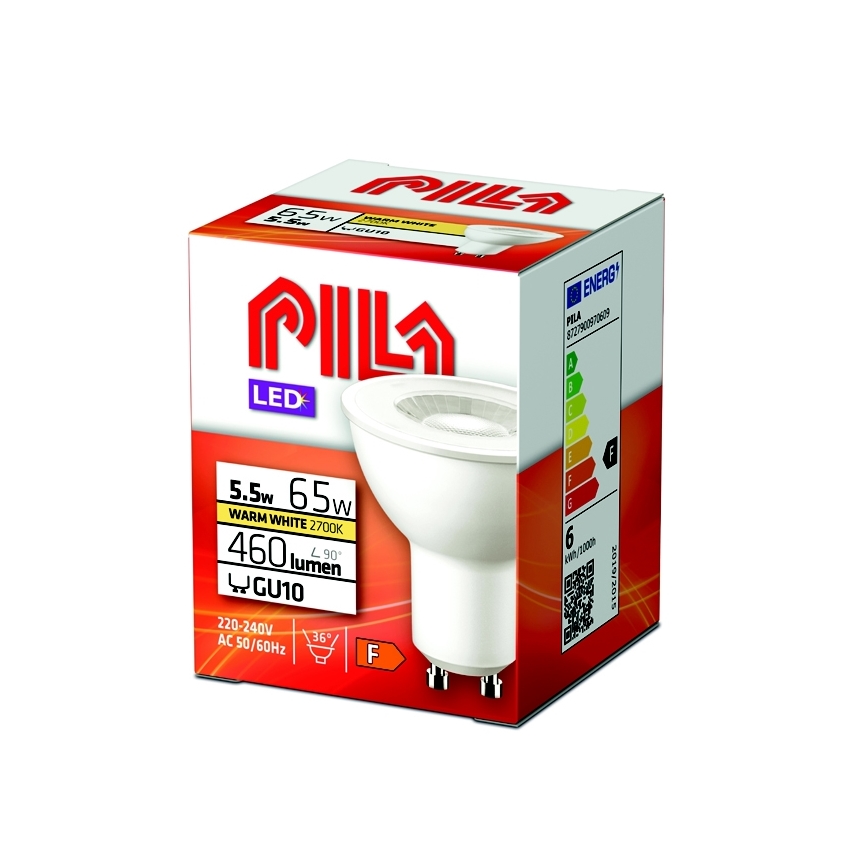 LED Bulb Philips Pila PAR16 GU10/5,5W/230V 2700K