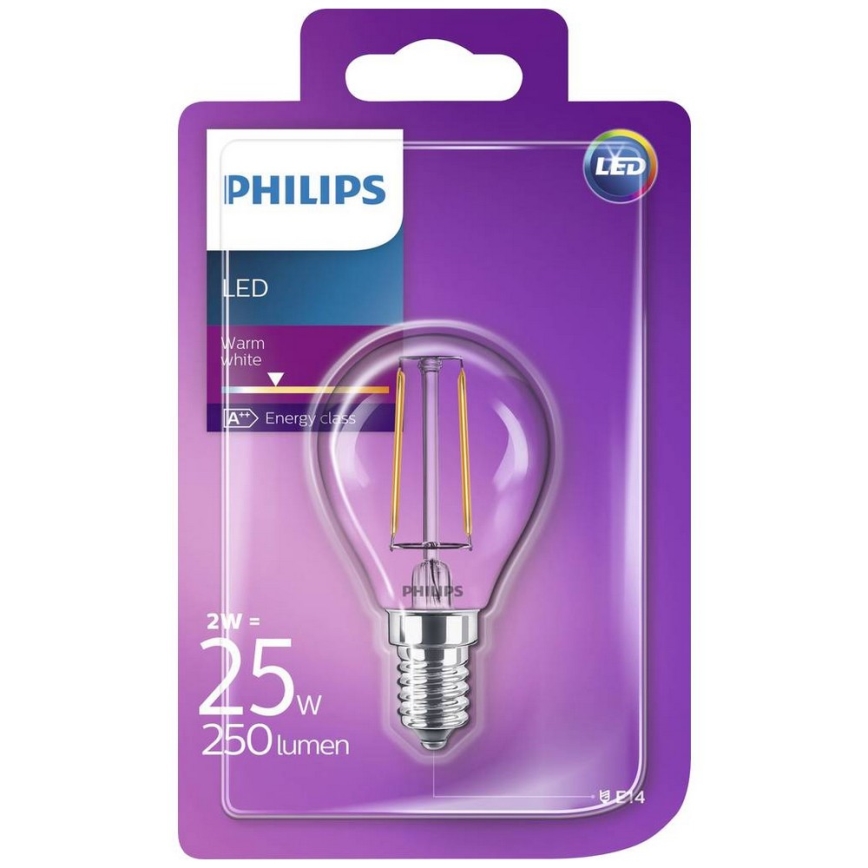 LED Bulb Philips VINTAGE E14/2W/230V 2700K