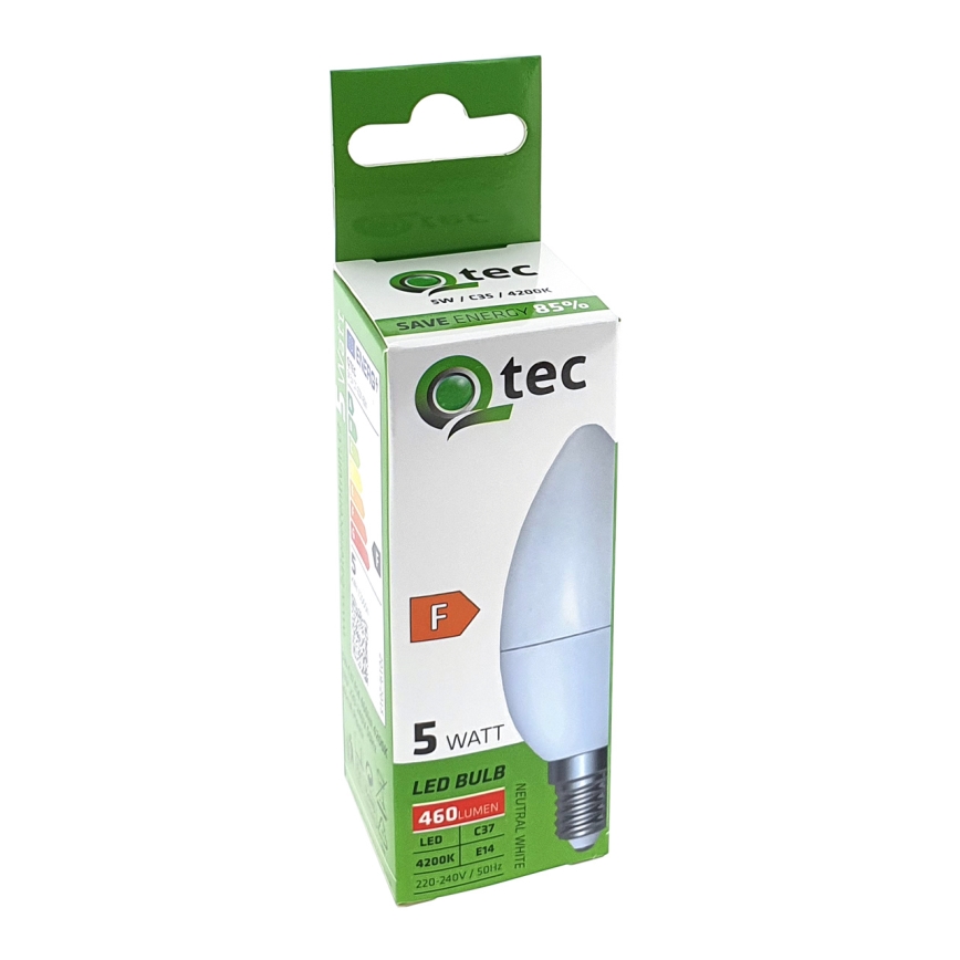 LED Bulb Qtec C35 E14/5W/230V 4200K