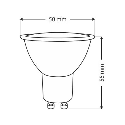 LED Bulb Qtec GU10/8W/230V 2700K