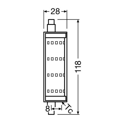 LED Bulb R7s/13W/230V 2700K 118 mm