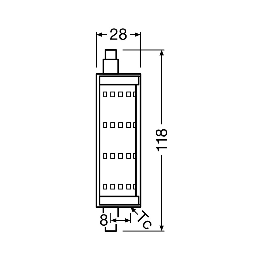 LED Bulb R7s/13W/230V 2700K 118 mm