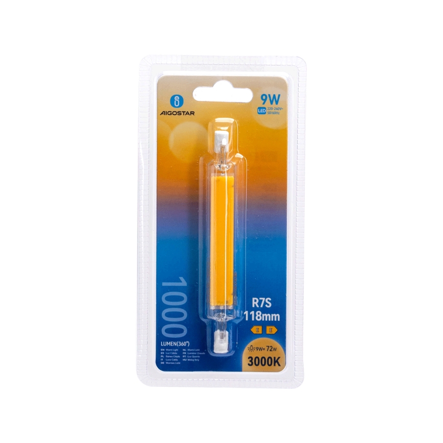 LED Bulb R7s/9W/230V 3000K - Aigostar