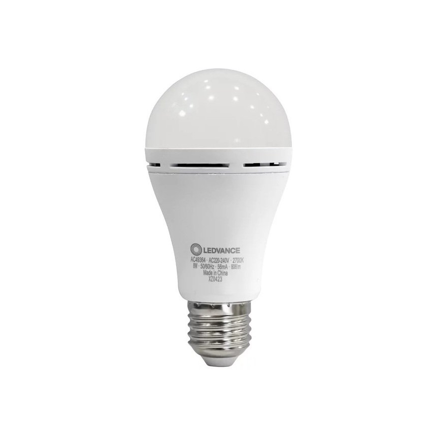 LED Bulb RECHARGEABLE A60 E27/8W/230V 2700K - Ledvance