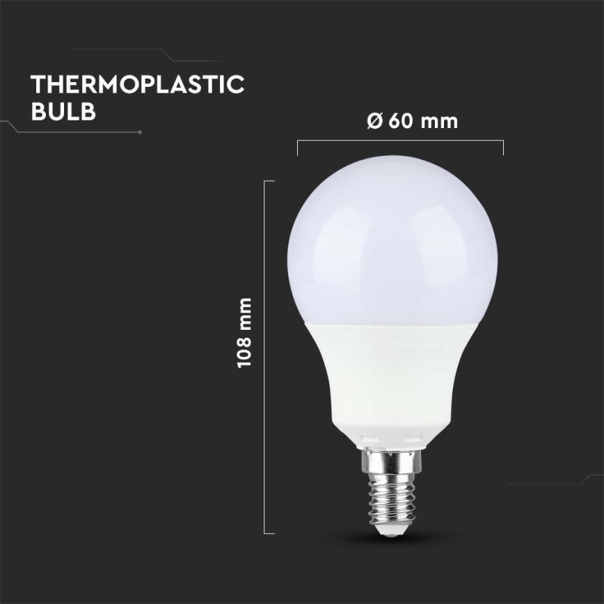 LED Bulb SAMSUNG CHIP A60 E14/8,5W/230V 4000K