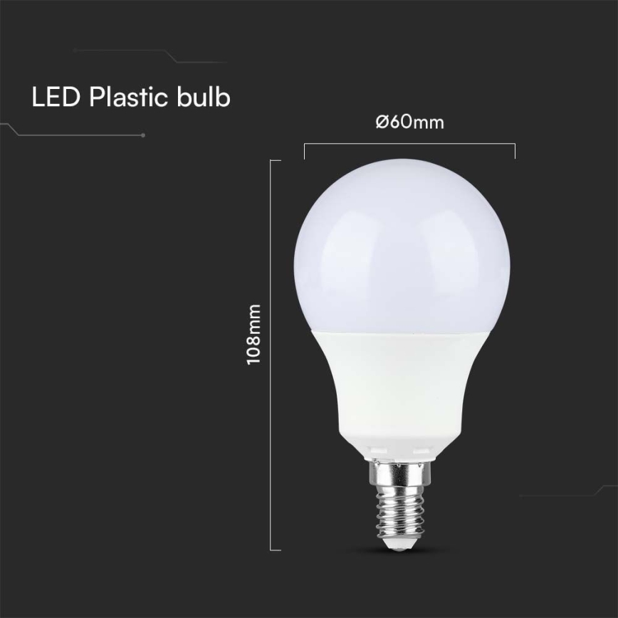 LED Bulb SAMSUNG CHIP A60 E14/8,5W/230V 6500K