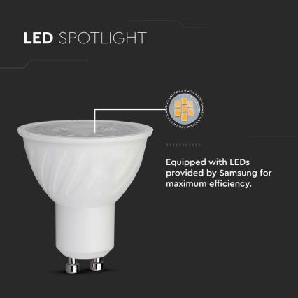 LED Bulb SAMSUNG CHIP GU10/6W/230V 3000K