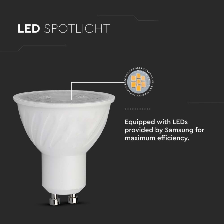 LED Bulb SAMSUNG CHIP GU10/6W/230V 3000K