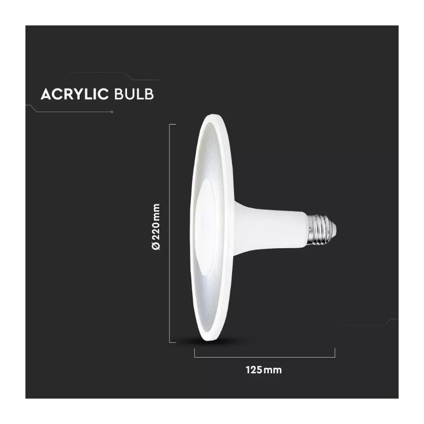 LED Bulb SAMSUNG CHIP UFO E27/18W/230V 120° 4000K