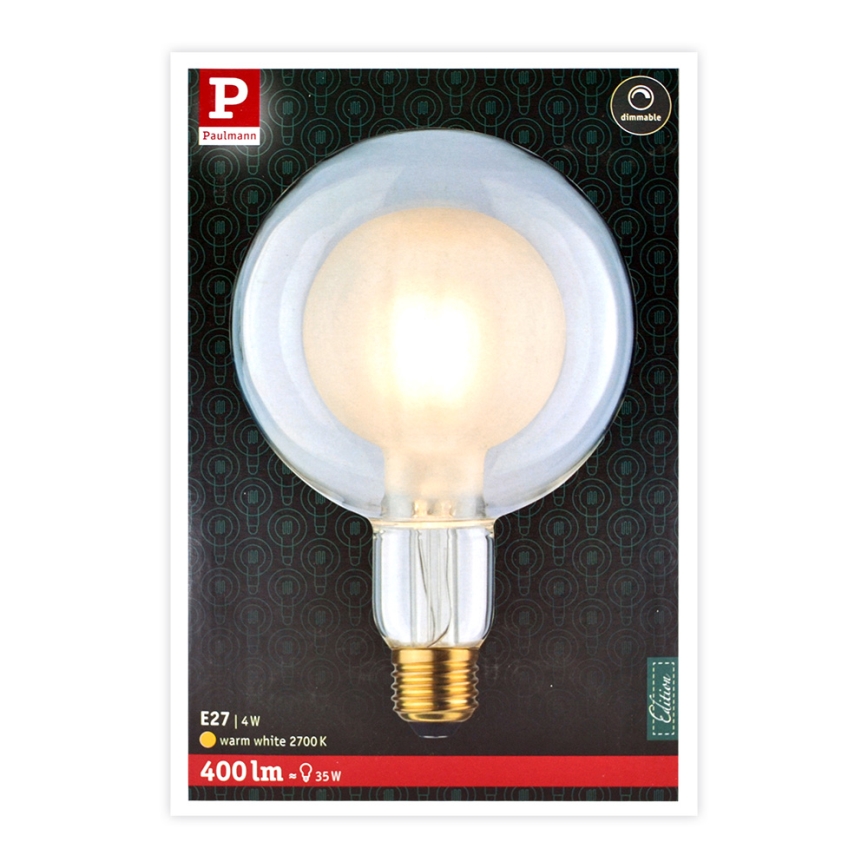 LED Bulb SHAPE G125 E27/4W/230V 2700K - Paulmann 28764