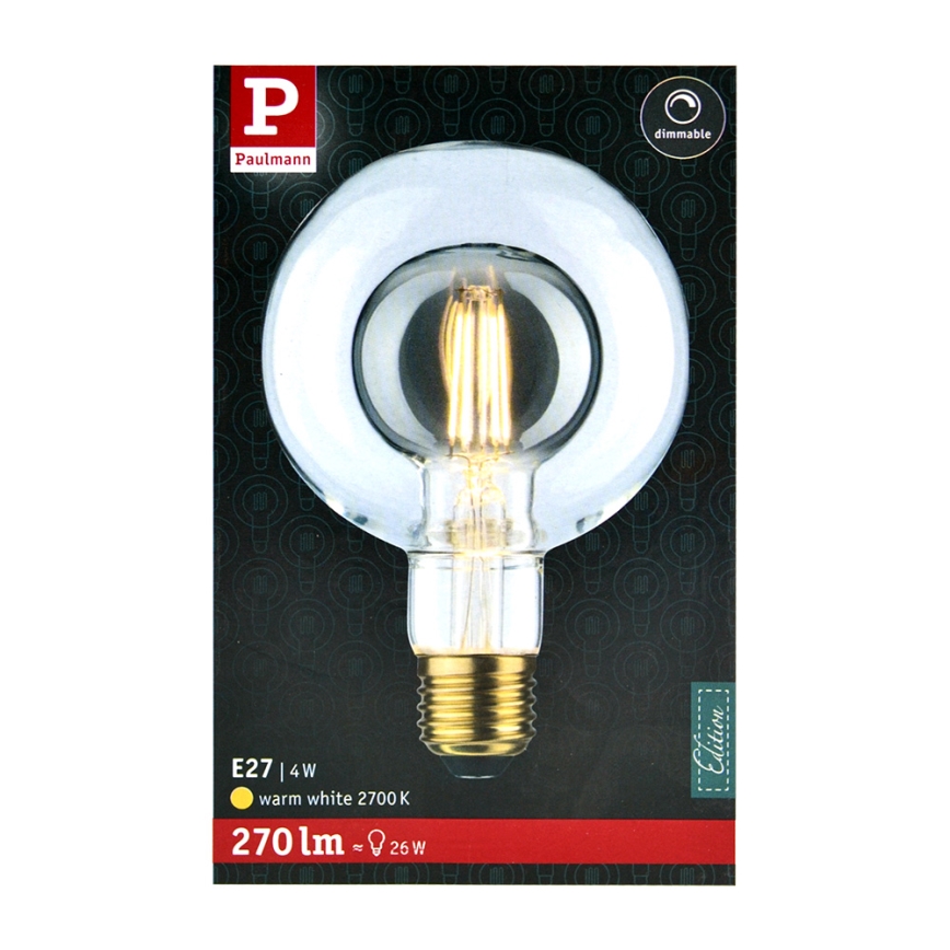 LED Bulb SHAPE G95 E27/4W/230V 2700K - Paulmann 28766