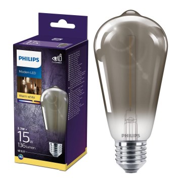 LED Bulb SMOKY VINTAGE Philips ST64 E27/2.3W/230V 2,700K