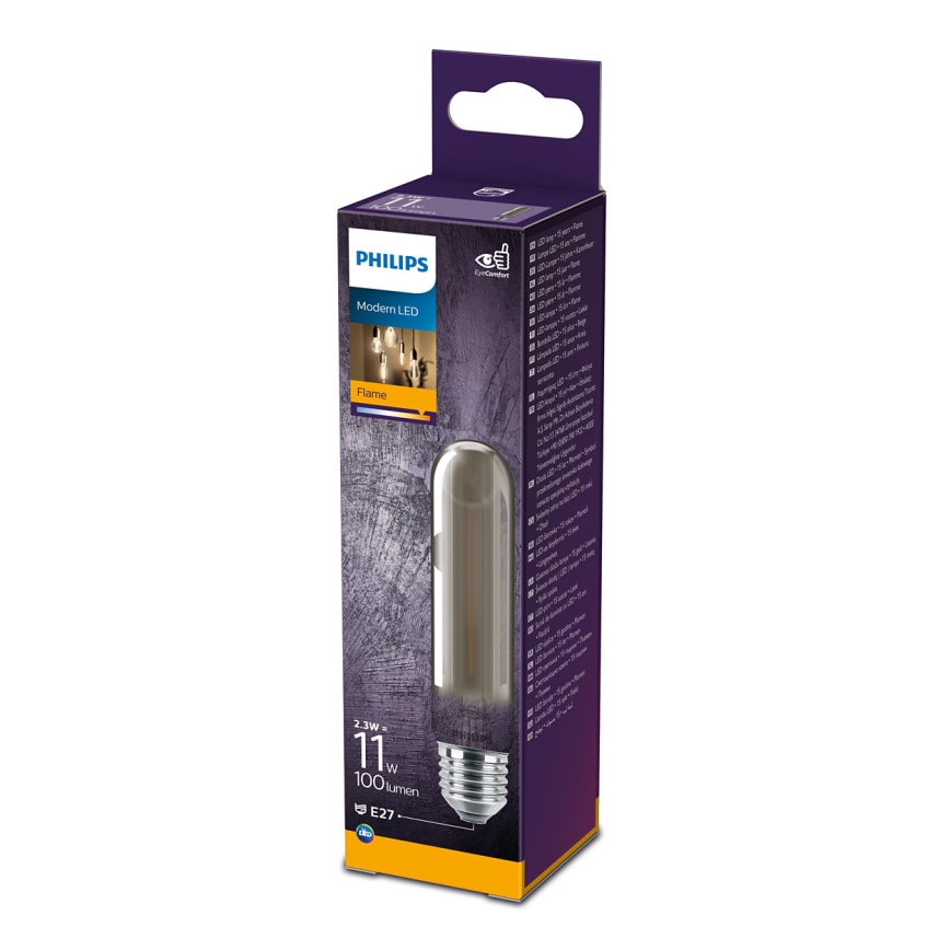 LED Bulb SMOKY VINTAGE Philips T32 E27/2.3W/230V 1800K