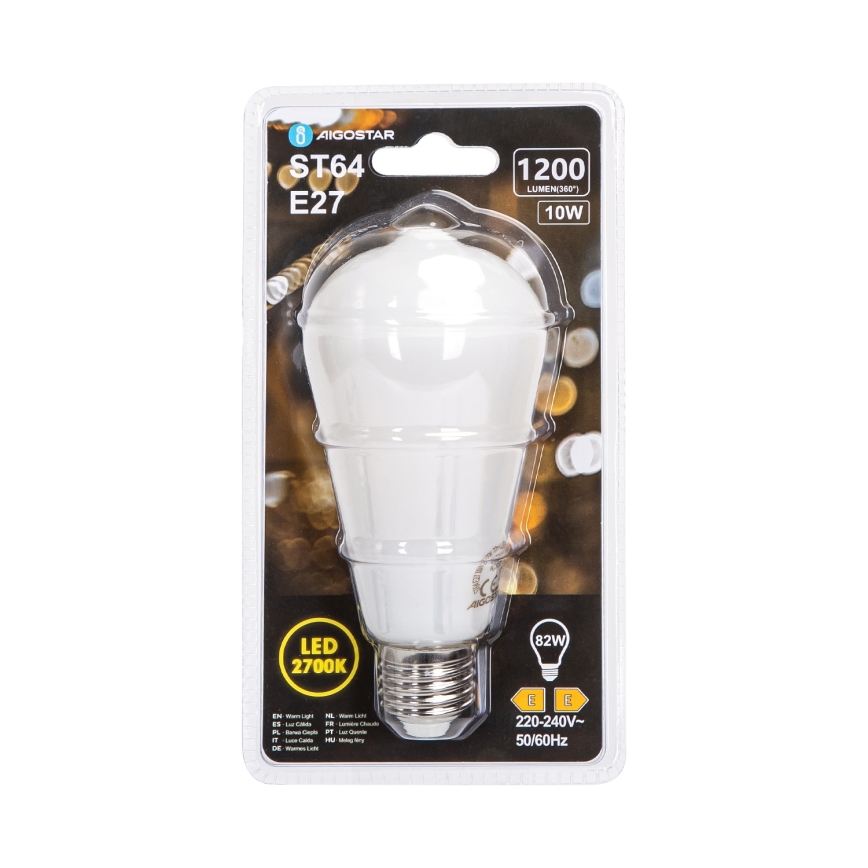 LED Bulb ST64 E27/10W/230V 320° 2700K - Aigostar