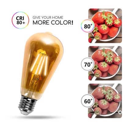 LED bulb ST64 E27/4W/230V 2200K - Aigostar