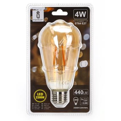 LED bulb ST64 E27/4W/230V 2200K - Aigostar