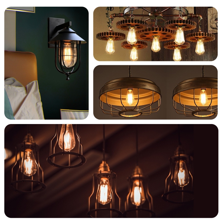 LED bulb ST64 E27/8W/230V 2200K - Aigostar