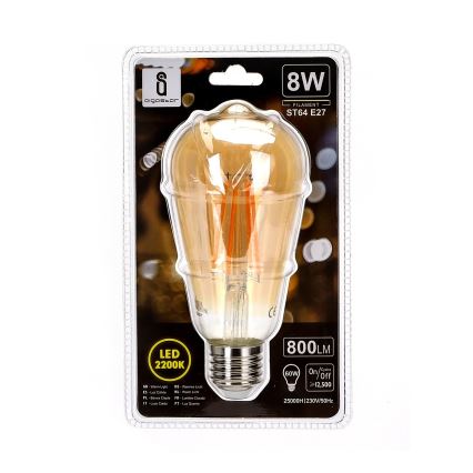 LED bulb ST64 E27/8W/230V 2200K - Aigostar