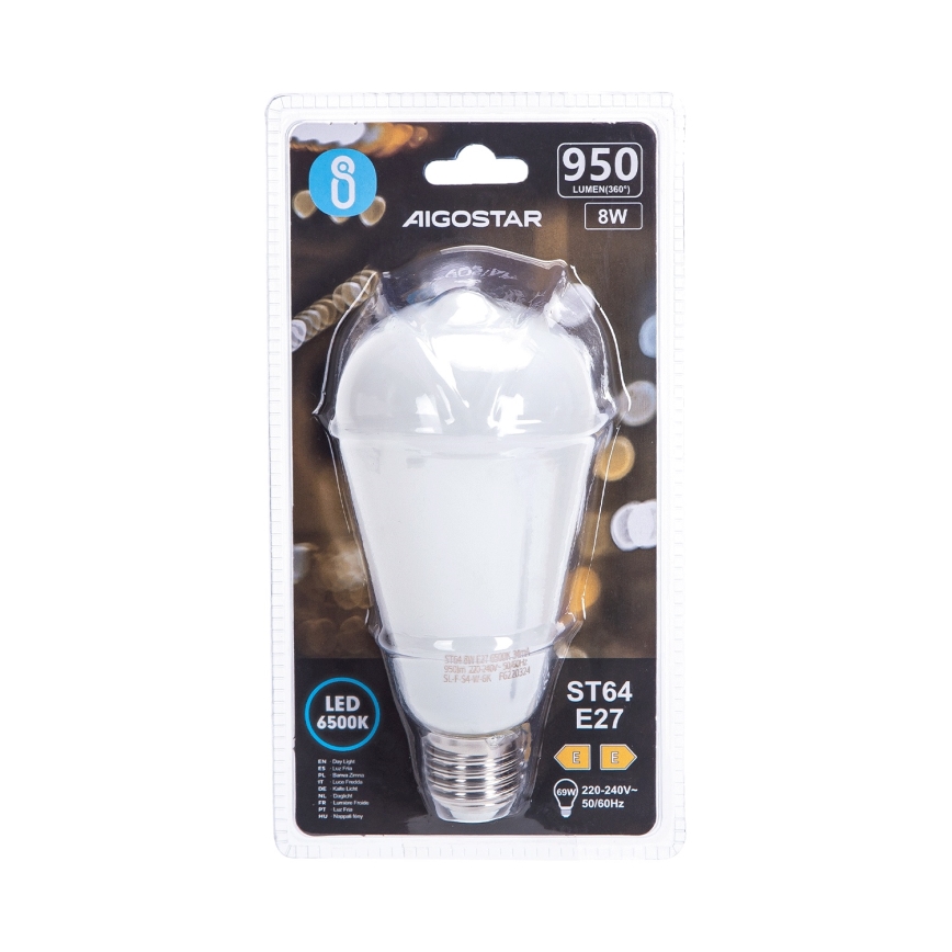 LED Bulb ST64 E27/8W/230V 6500K - Aigostar