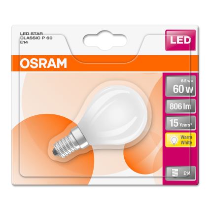 LED Bulb STAR E14/6,5W/230V 2700K - Osram