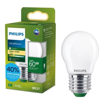 LED Bulb ULTRAEFFICIENT Philips P45 E27/3,8W/230V 2700K