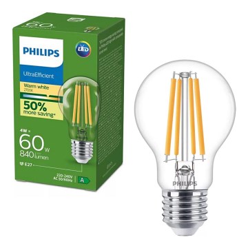 LED Bulb ULTRAEFFICIENT VINTAGE Philips E27/4W/230V 2700K