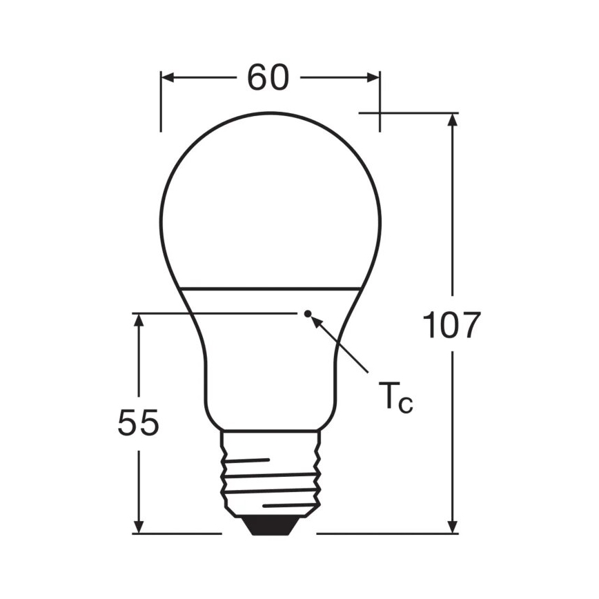 LED Bulb VALUE A60 E27/8W/230V 4000K - Osram