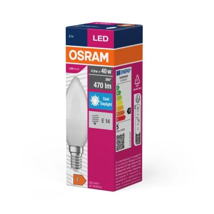 LED Bulb VALUE B40 E14/4,9W/230V 6500K - Osram
