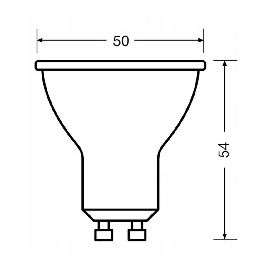 LED Bulb VALUE PAR16 GU10/4,5W/230V 2700K 120° black - Ledvance