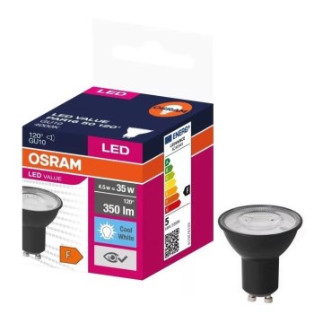 LED Bulb VALUE PAR16 GU10/4,5W/230V 4000K 120° black - Osram
