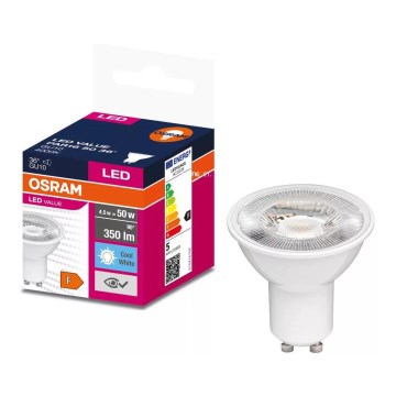 LED Bulb VALUE PAR16 GU10/4,5W/230V 4000K 36° white - Osram