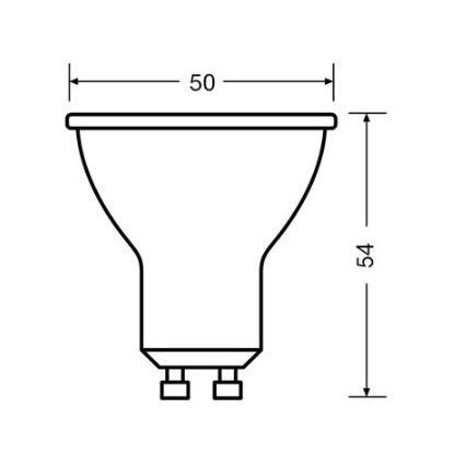 LED Bulb VALUE PAR16 GU10/4,5W/230V 4000K 36° white - Osram