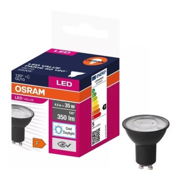 LED Bulb VALUE PAR16 GU10/4,5W/230V 6500K 120° black - Osram
