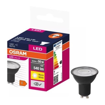 LED Bulb VALUE PAR16 GU10/6,9W/230V 2700K 120° black - Osram