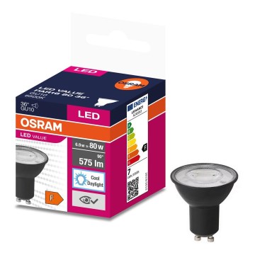 LED Bulb VALUE PAR16 GU10/6,9W/230V 4000K 36° black - Osram