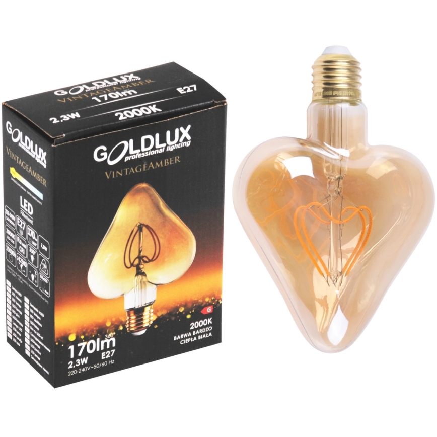 LED bulb VINTAGE AMBER E27/2,5W/230V 2000K