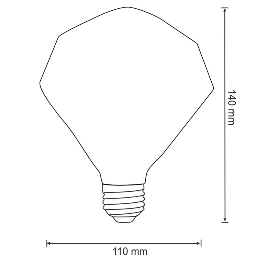 LED bulb VINTAGE AMBER E27/4W/230V 2700K