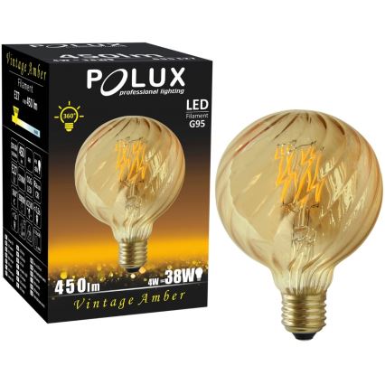 LED Bulb VINTAGE AMBER G95 E27/4W/230V 2700K