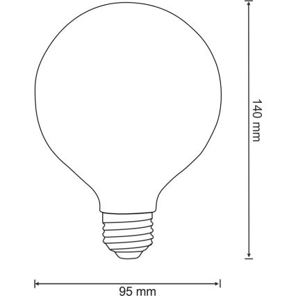 LED Bulb VINTAGE AMBER G95 E27/4W/230V 2700K