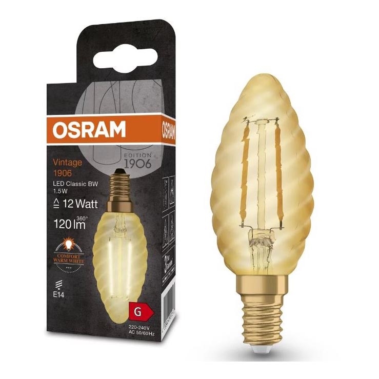 LED Bulb VINTAGE E14/1,5W/230V 2400K - Osram