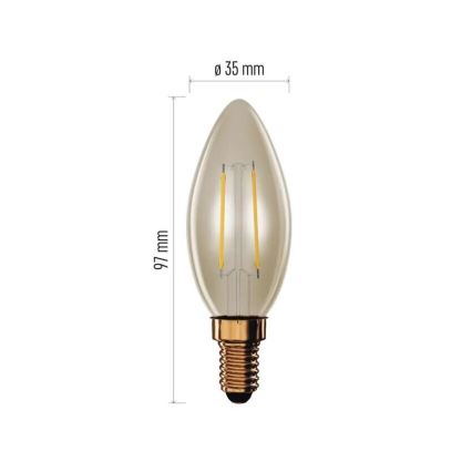 LED Bulb VINTAGE E14/2,5W/230V 2200K