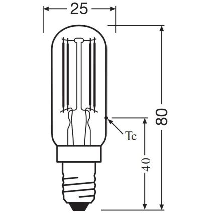 LED Bulb VINTAGE E14/6,5W/230V 2700K - Osram