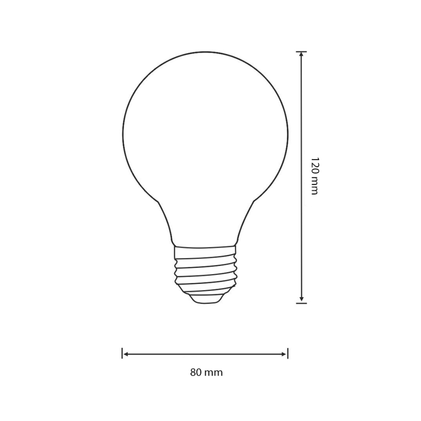 LED Bulb VINTAGE E27/4W/230V 80x120 mm 2200K