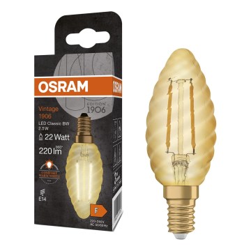 LED Bulb Vintage Filament E14/2.5W/230V 2400K - Osram