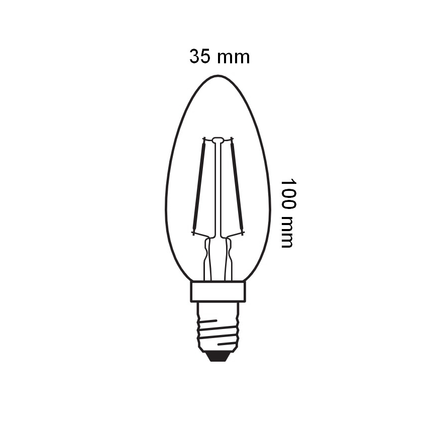 LED Bulb Vintage Filament E14/2.5W/230V 2400K - Osram
