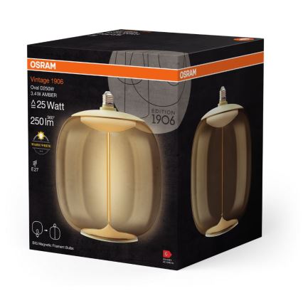 LED Bulb VINTAGE FILAMENT E27/3,4W/230V 2700K - Osram