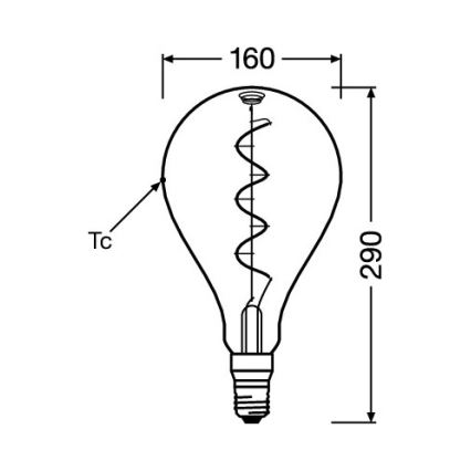 LED Bulb Vintage Filament E27/4W/230V 1800K - Osram